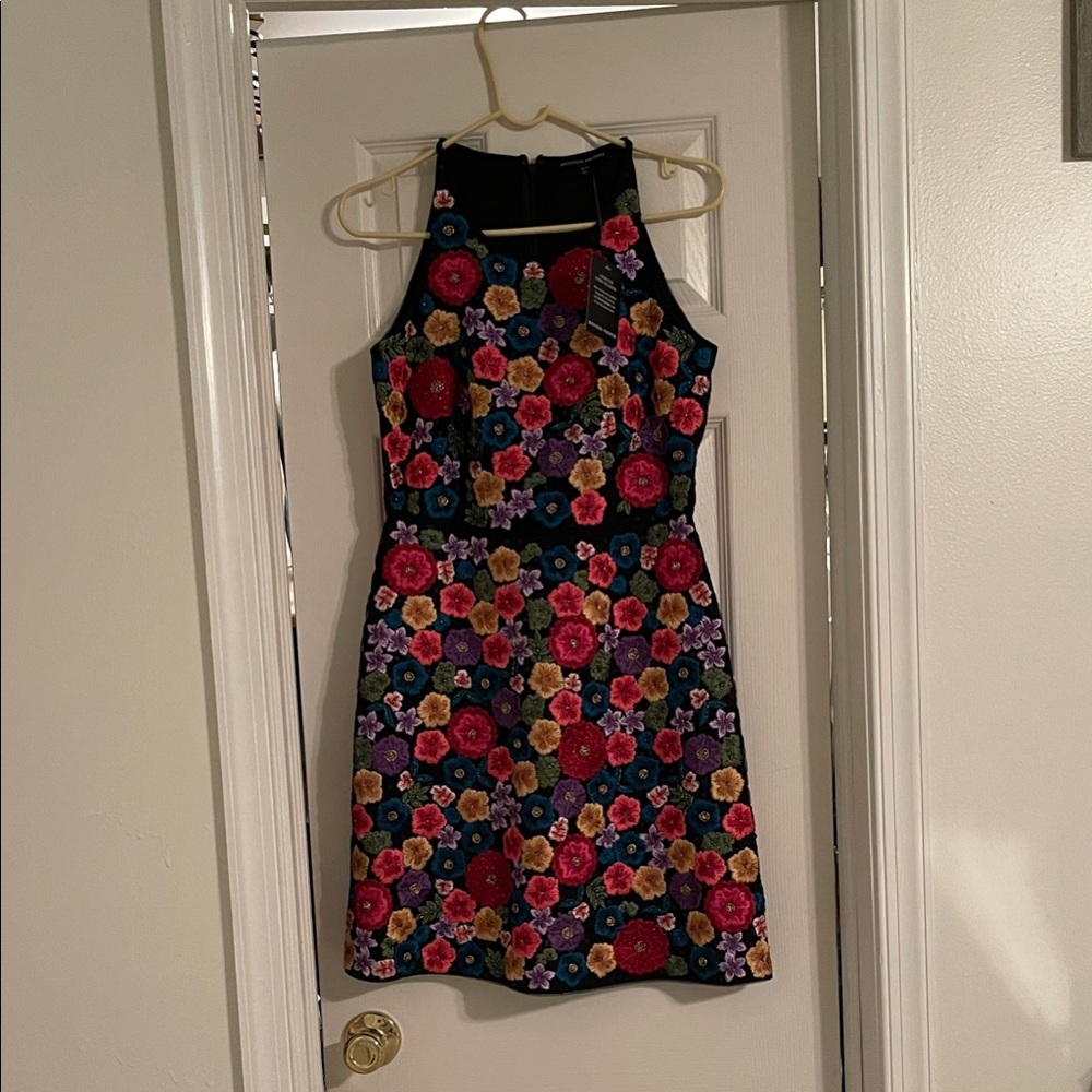 Boston Proper Multicolor Floral Mini Dress